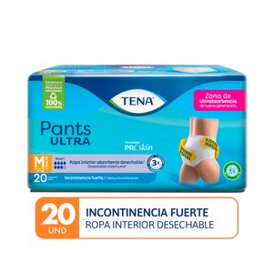 Ropa interior absorbente TENA Pants Ultra Talla M Paquete 20un