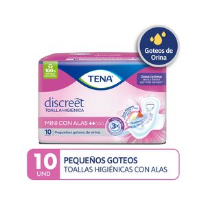 Toallas higiénicas TENA Discreet Mini Paquete 10un