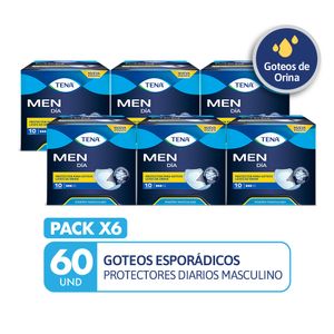 PACK X6 Protector masculino TENA Men Paquete 10un