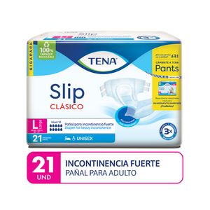 Pañal para adulto TENA Slip Clásico Talla L Paquete 21un