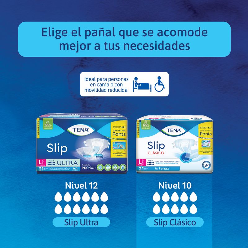 Línea TENA Slip: pañales para personas con poca movilidad