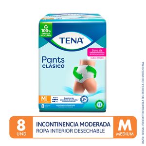 Ropa interior absorbente TENA Pants Clásico Talla M Paquete 8un