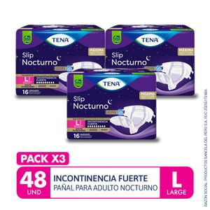 PACK X 3 PAÑAL TENA SLIP NOCTURNO