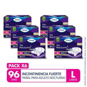 PACK X6 PAÑAL TENA SLIP NOCTURNO