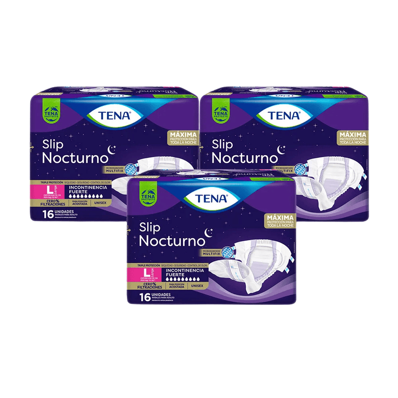Pack x3 Tena Slip Ultra Nocturno x16 L
