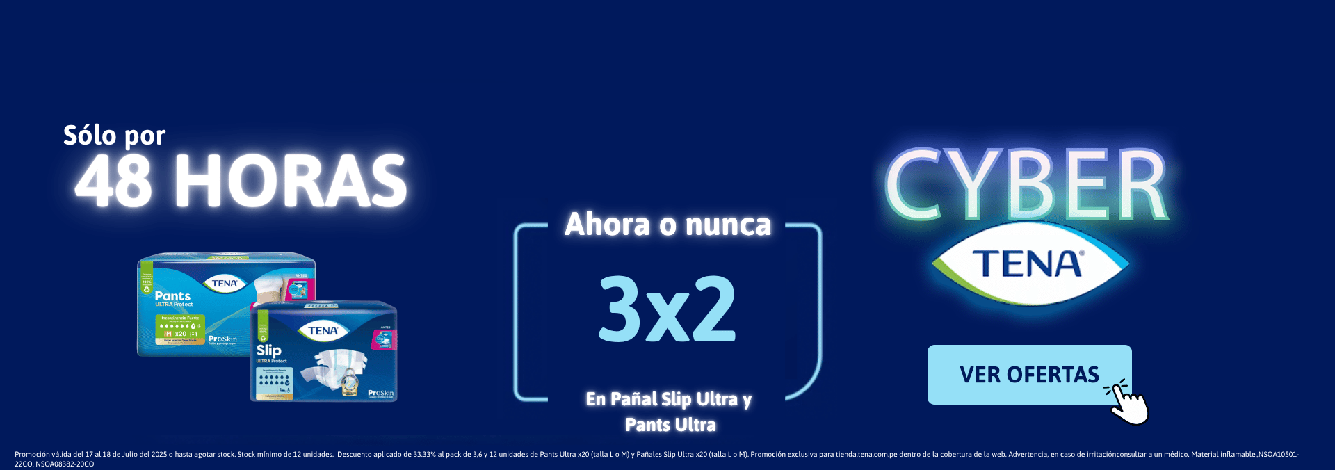 3x2 en Pañales y Pants de la línea Ultra