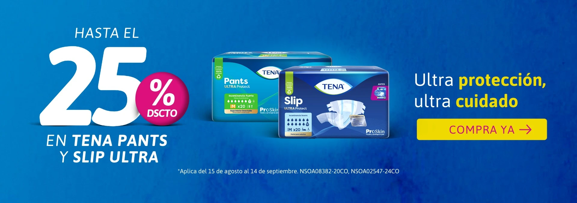 Hasta 25% dscto TENA